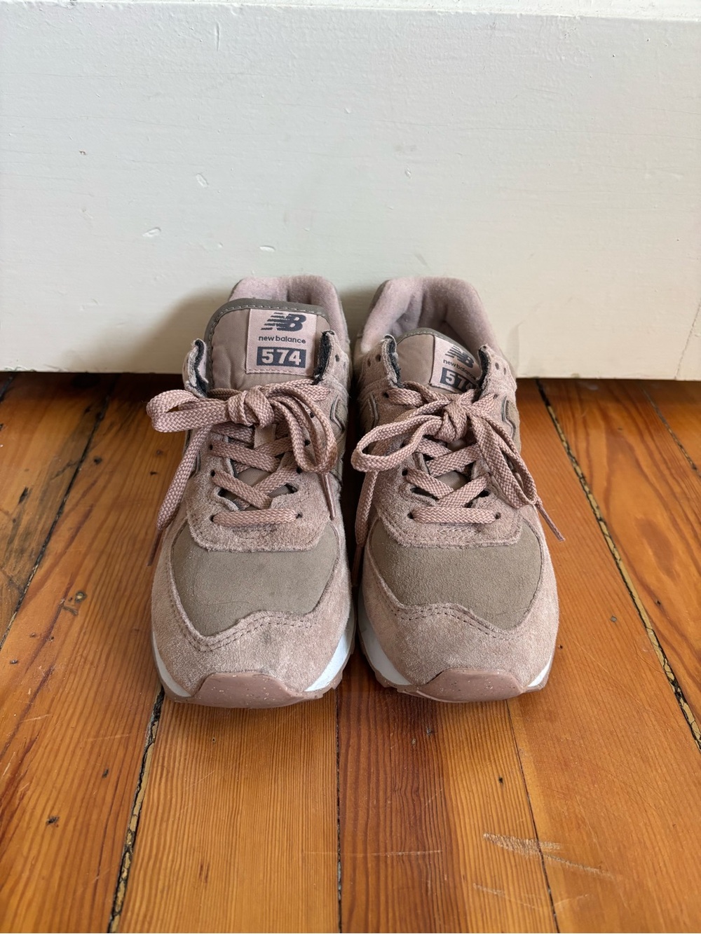 New Balance Suede Sneakers in Flat Taupe / Mushroom - read size info - Picture 2 of 5